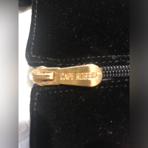 Cape Robbin Velvet Stiletto Victorian Lace up Boots with Pink Embroidered Roses - Picture 10 of 13